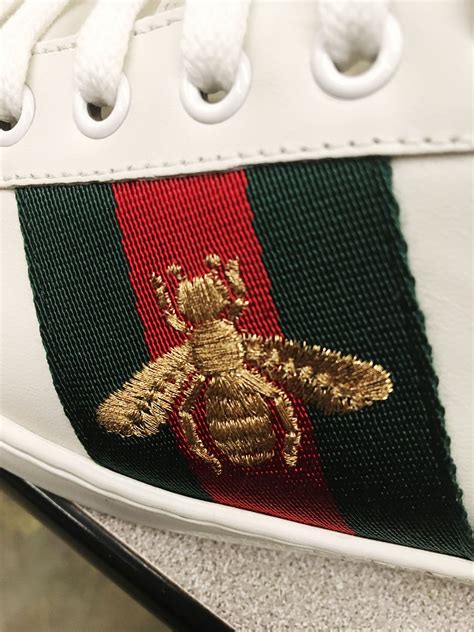 gucci bee dress shoes|Gucci ace embroidered bee shoes.